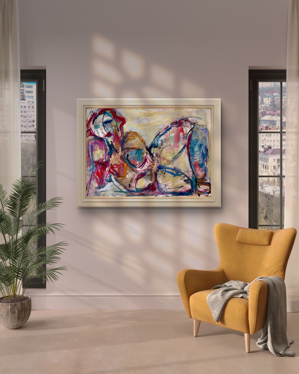 Posando by Giselle Fenig Unique Mixed Media Artwork
