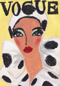Vogue March 1965 Artwork by Natasha Joseph acrylic and oil pastel on paper