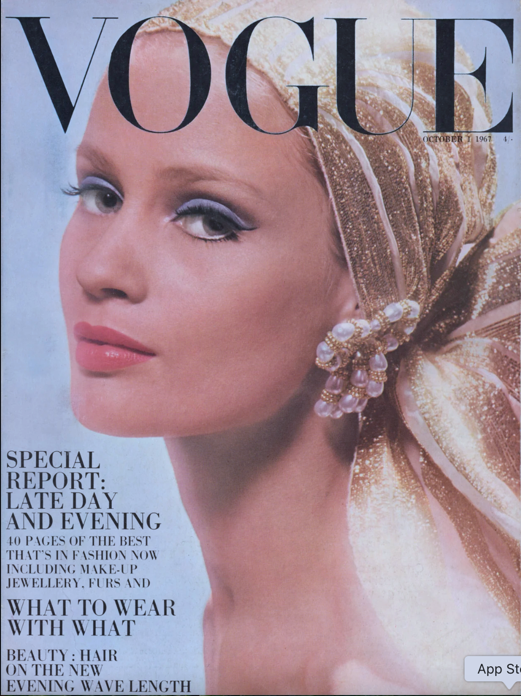 Vogue October 1967 Artwork by Natasha Joseph Original Work