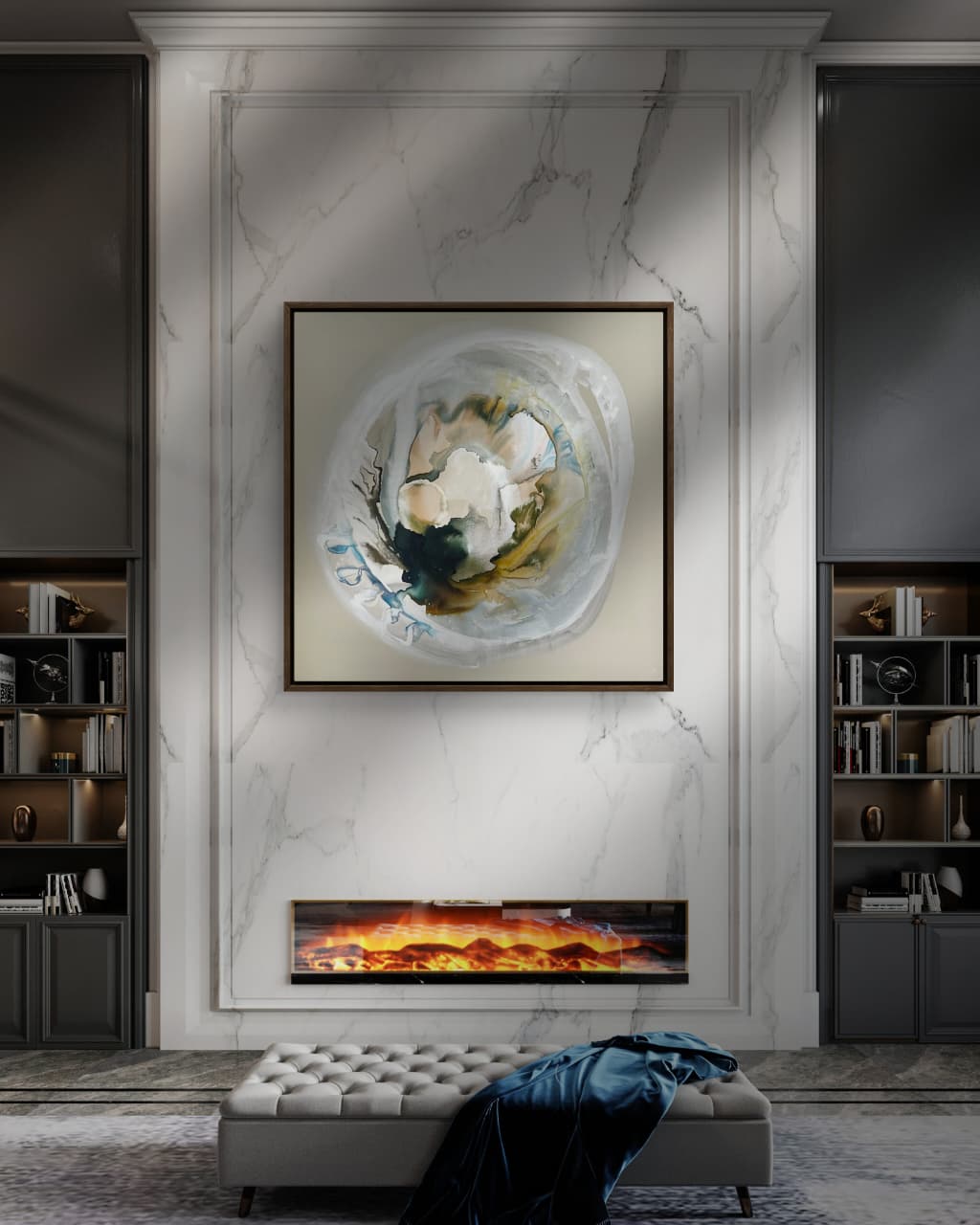 SOUL 01 original mixed media painting by Genoveva Kelleher on canvas