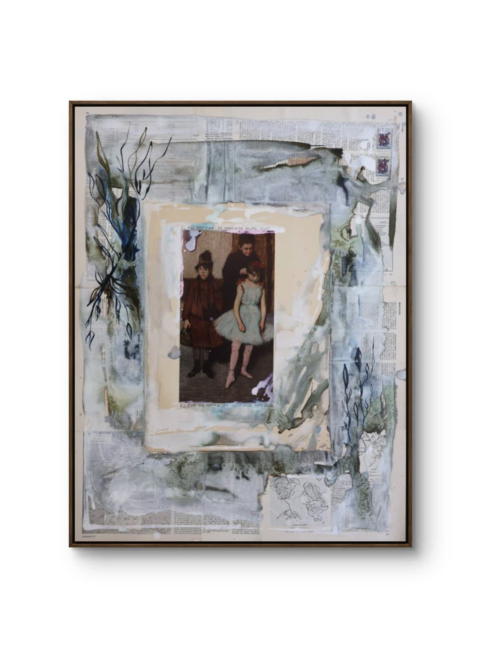 EL FIN DE AMAR original mixed media collage artwork by Genoveva Kelleher