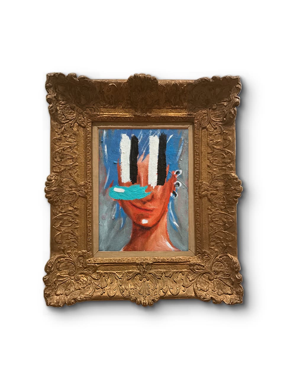 Azu-cena Original Oil Painting by Jordi Alós Unique Artwork