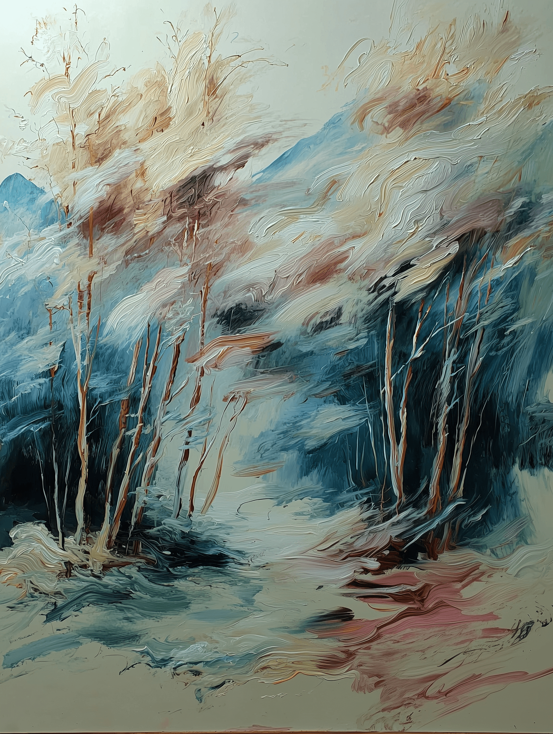 Hivers et éclairs 1 painting by Pénélope Barbier