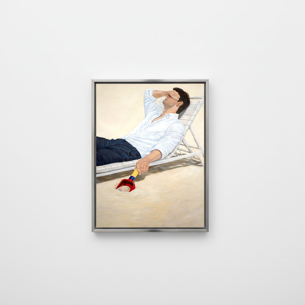All Work And No Play – Clean Product Shot, Stainless Steel Frame