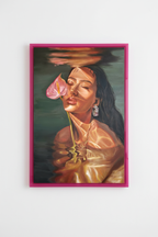 Between the Bloom in Tight Fuchsia Frame - Clean Product Shot