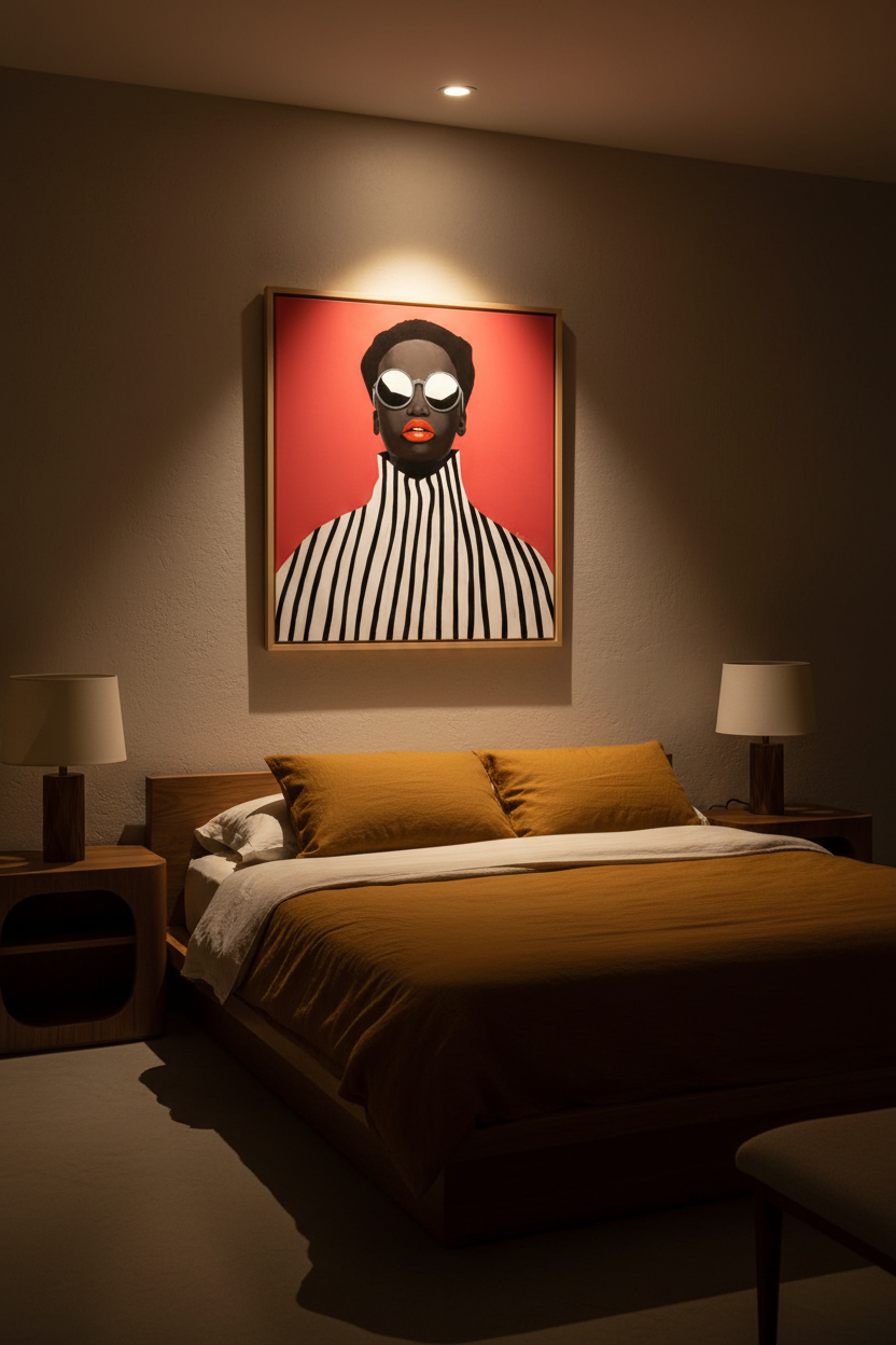 Black & White by Roti Martínez — Nighttime Bedroom