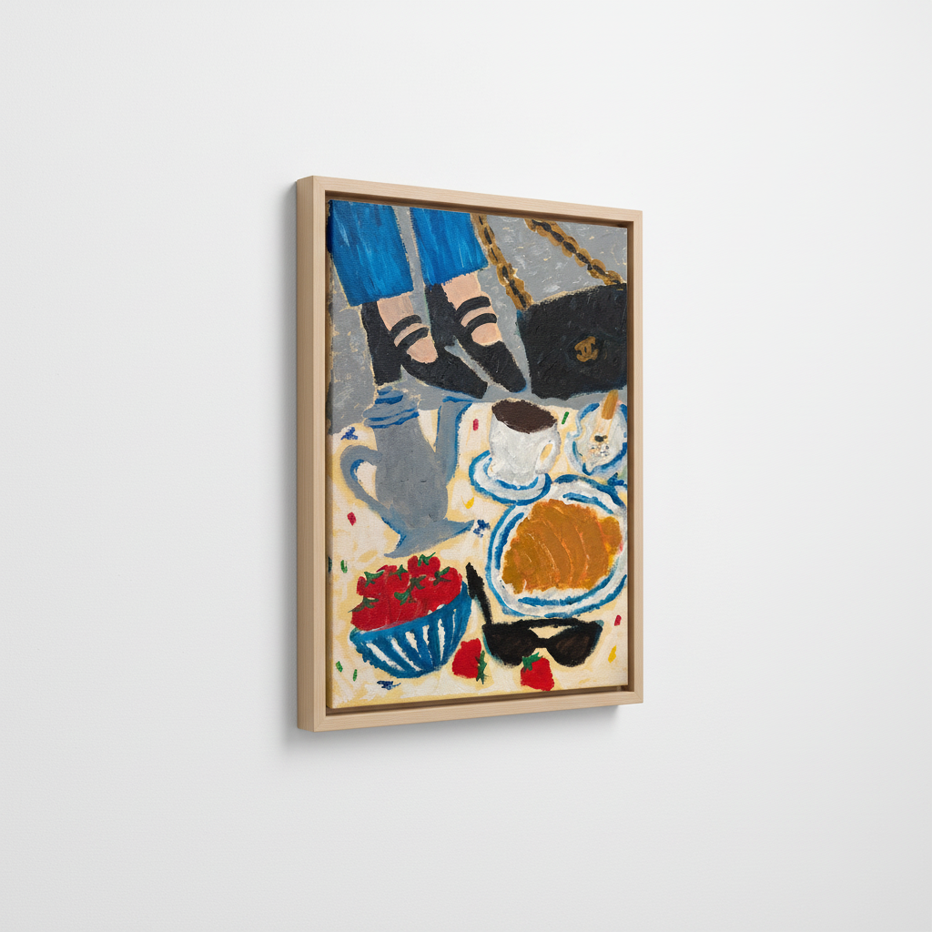 Breakfast in Paris Stretched Canvas with Depth