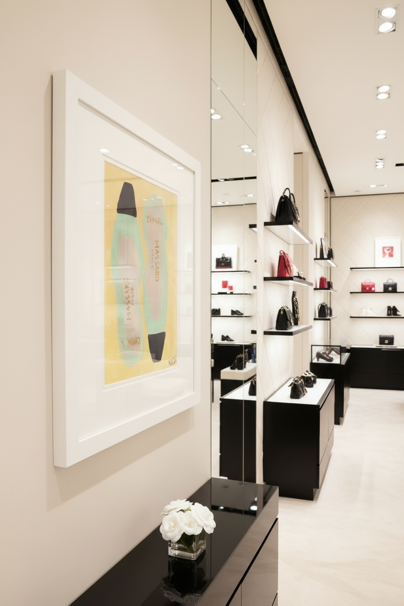 Chanel Mint Green Artwork - Sideways Perspective