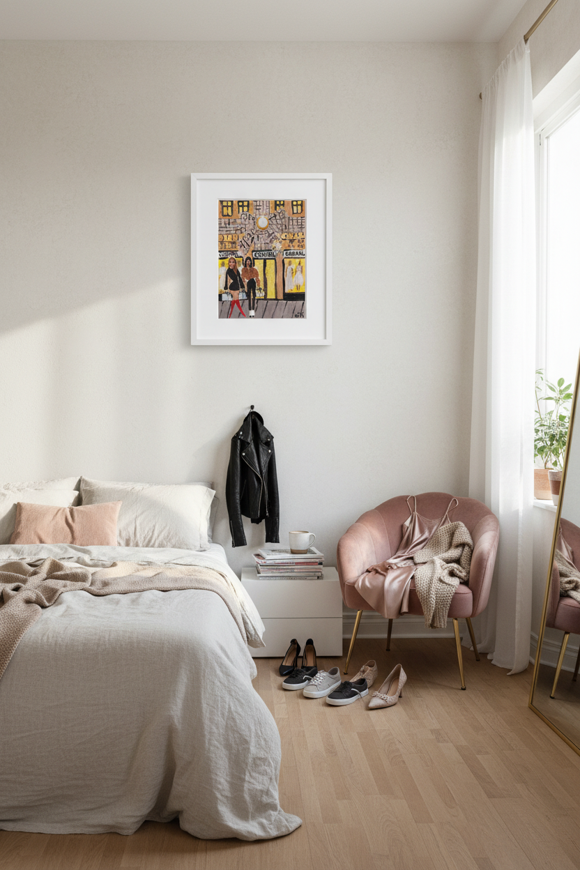 Chanel Store Artwork - A3 Frame in Fashionista's Bedroom