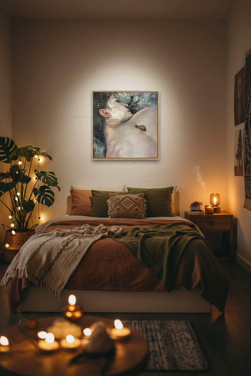 Contemplation — Bedroom Night Render