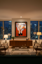 Expiación by Citlali Haro in Manhattan apartment at night