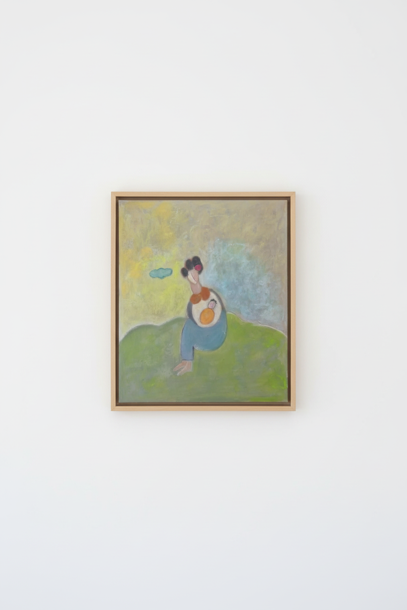 Floater framed artwork on white wall