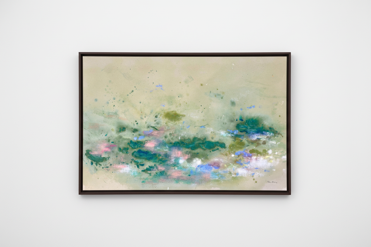 Framed artwork close-up product shot