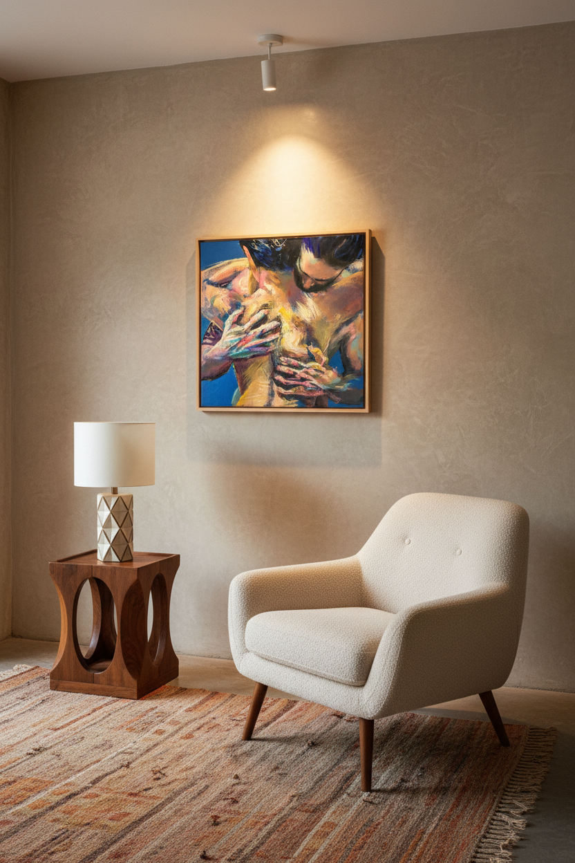 In Sync XIII — Angled Mid-Century Render