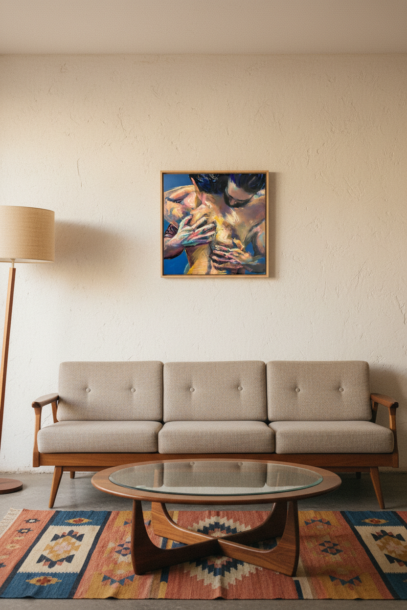 In Sync XIII — Scaled & Lit Mid-Century Render