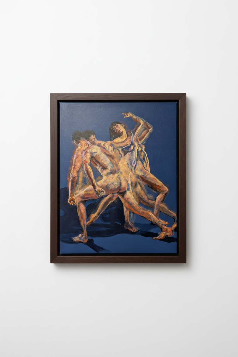 In Sync XVIII framed on white wall