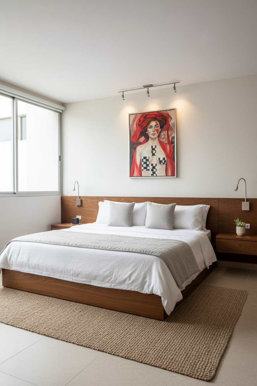 Inner Power in Modern Mexico City Bedroom