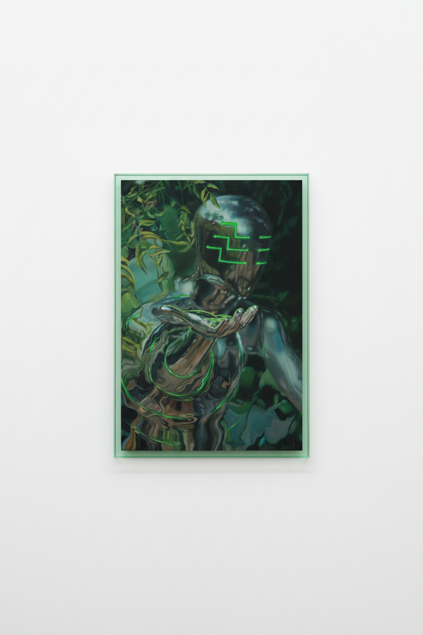 La Invitación product shot in ultra-slim green acrylic frame
