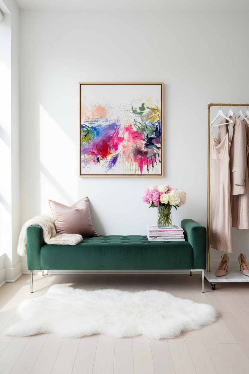 Love Story painting in fashionista bedroom
