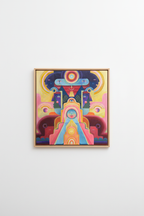 Open Your Eyes artwork on clean white wall