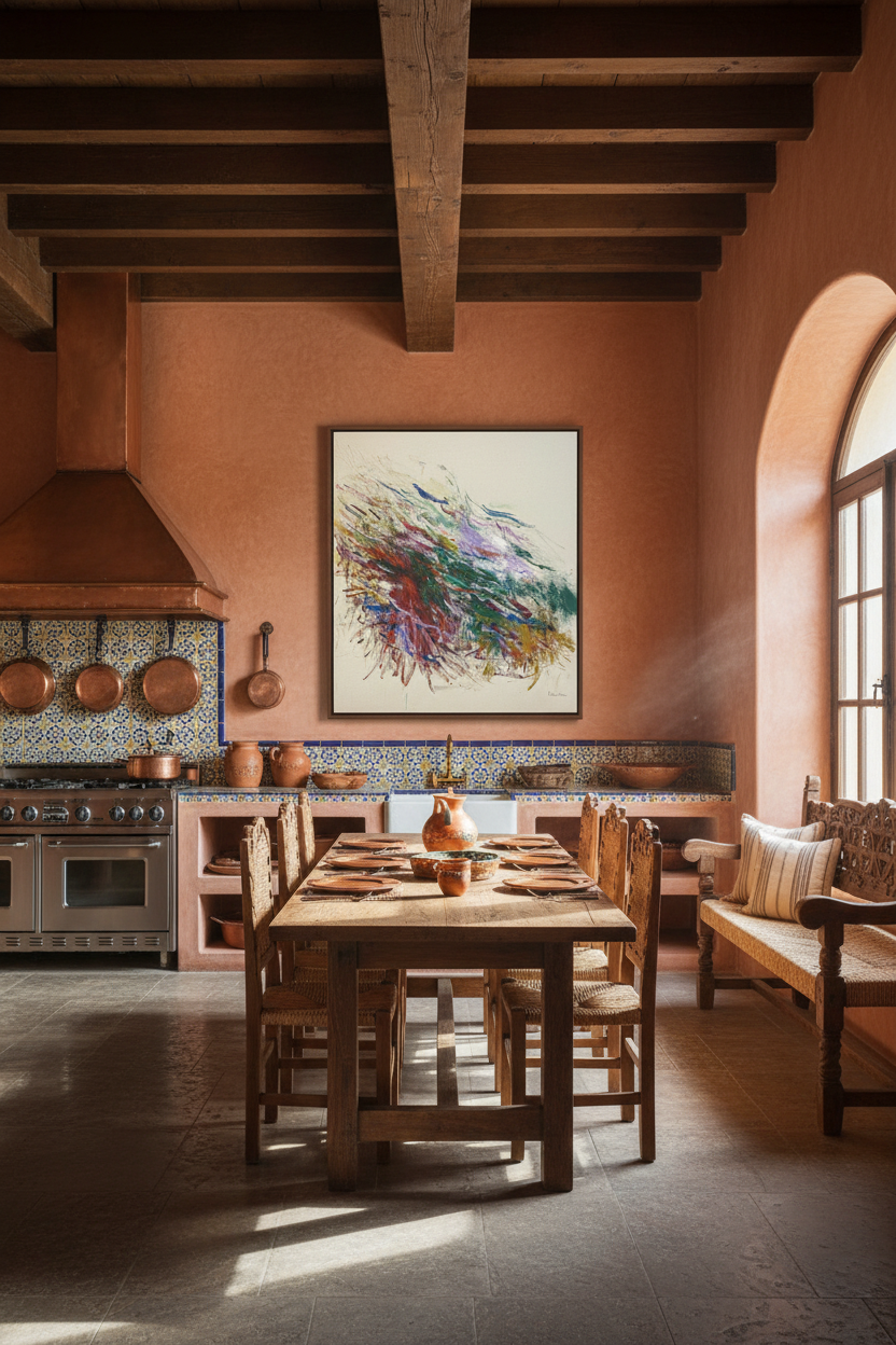 Recolectar y cocinar con la Abuela in Mexican Hacienda Kitchen