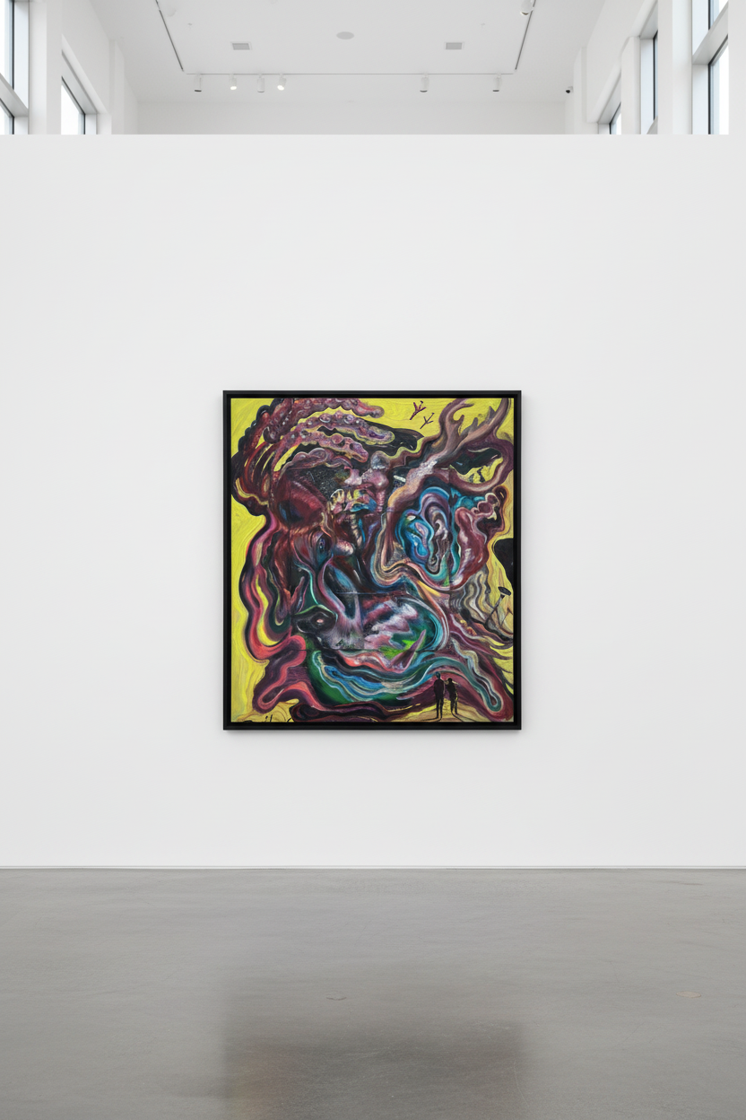 Retrato Post-Humanos 1 scaled down in Miami gallery