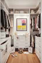 Rouge Hermès Artwork in White Walk-In Closet