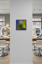 Smoothie Blue 11x11 inch painting in NYC salon