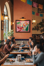 Summer Soirée in Bustling Mexican Café