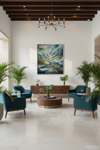 SYNERGETIC ATMOSPHERE in boutique hotel lobby