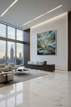 SYNERGETIC ATMOSPHERE in NYC office reception - no plaque