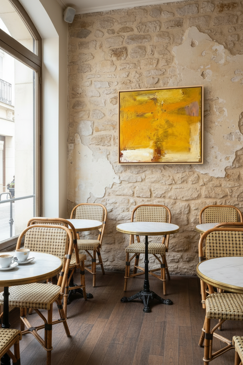 Terrain Remains at an Angle in Parisian Café