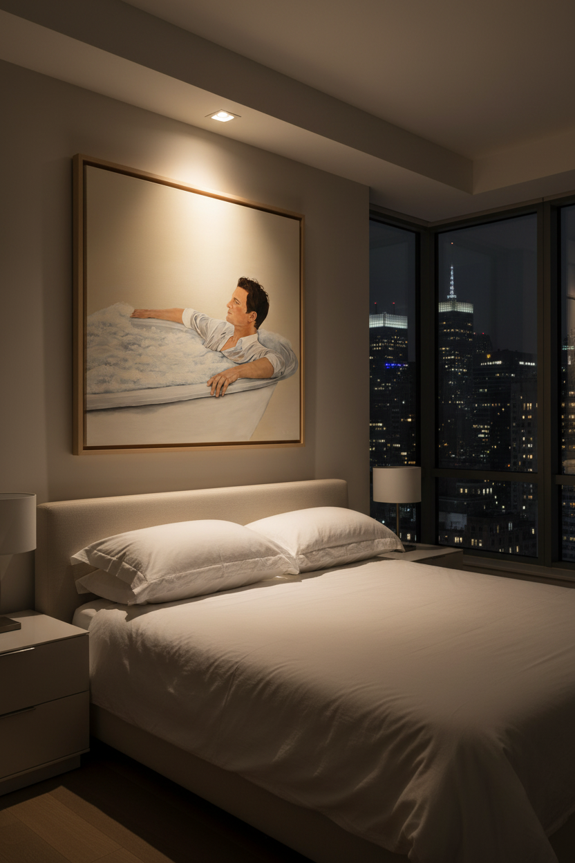 The Long Soak – Substituted on Bedroom Wall