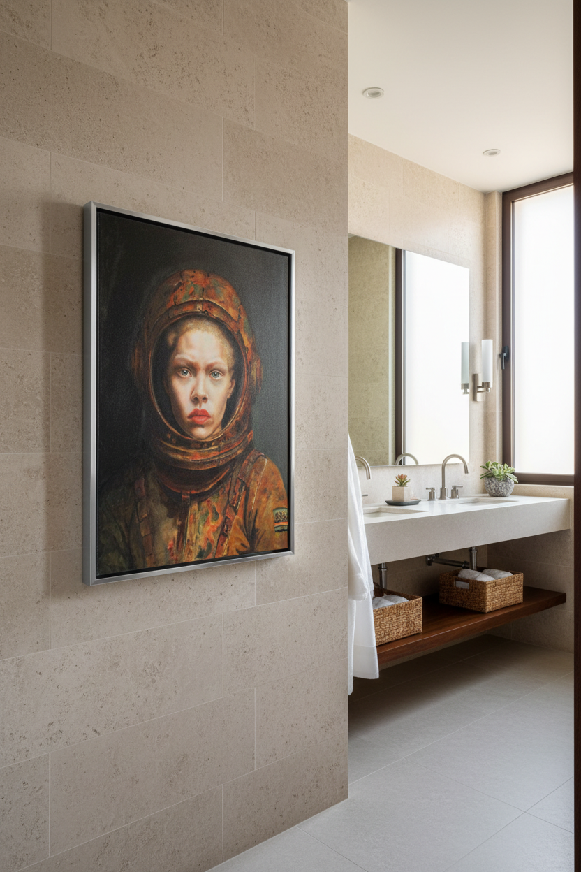 The Witness in Mexico City Bathroom - Angled View