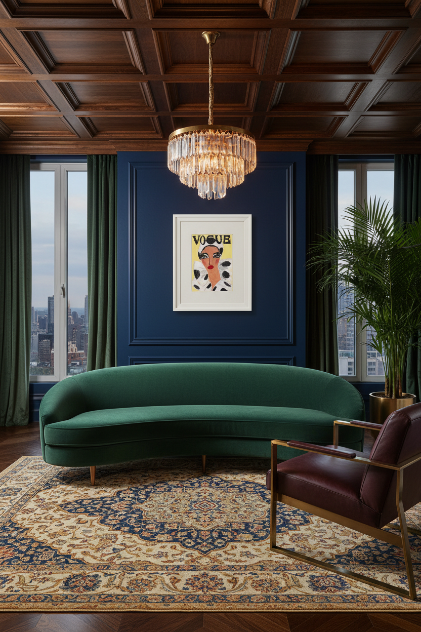 Vogue March 1965 Artwork Luxurious Interior