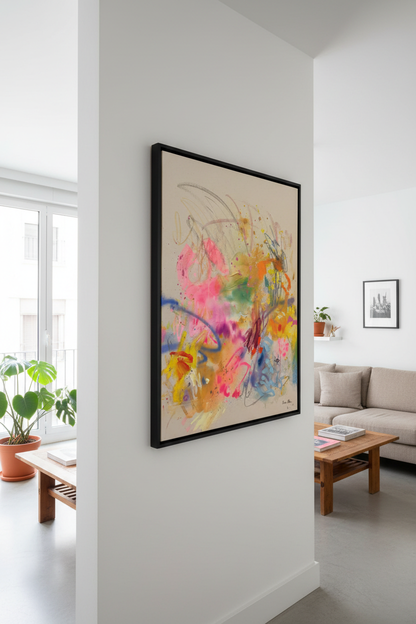 You Original Painting angled view in Barcelona designer studio