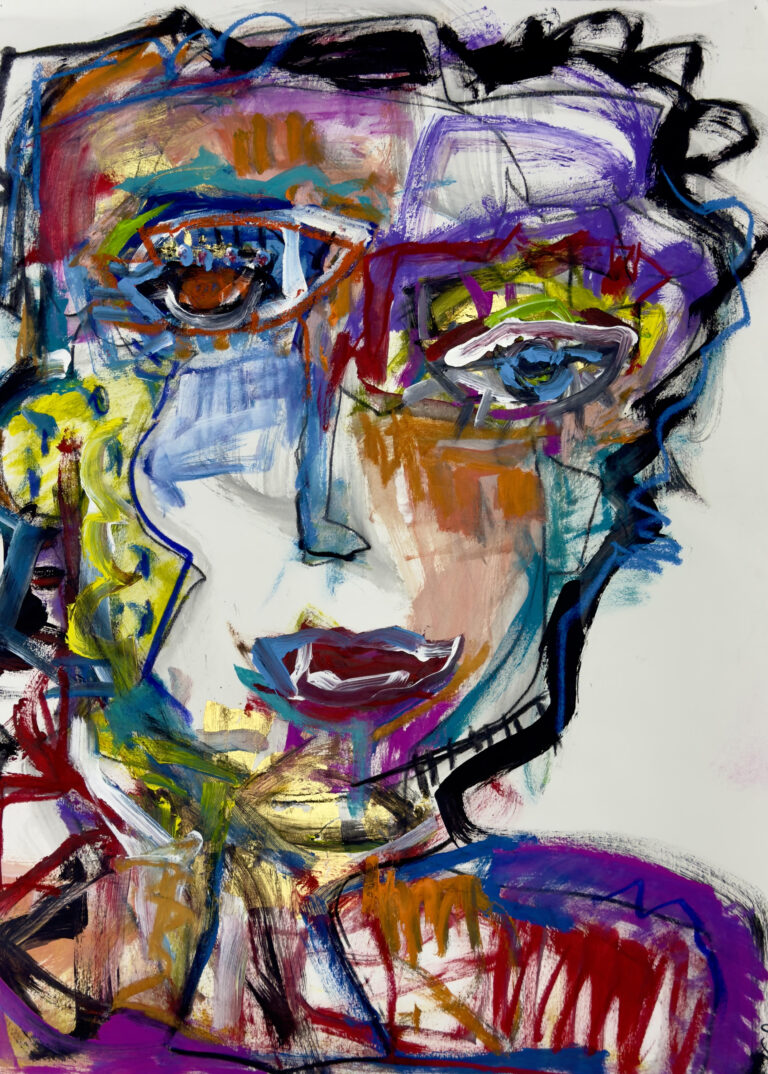 Untitled II, an original mixed-media work on paper by Giselle Fenig — Art of NOMA